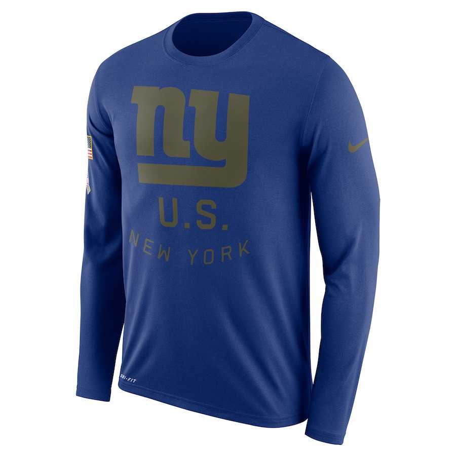 Men's New York Giants Nike Salute to Service Sideline Legend Performance Long Sleeve T-Shirt Royal,We sell and wholesale Men's New York Giants Nike Salute to Service Sideline Legend Performance Long Sleeve T-Shirt Royal on line form chian!